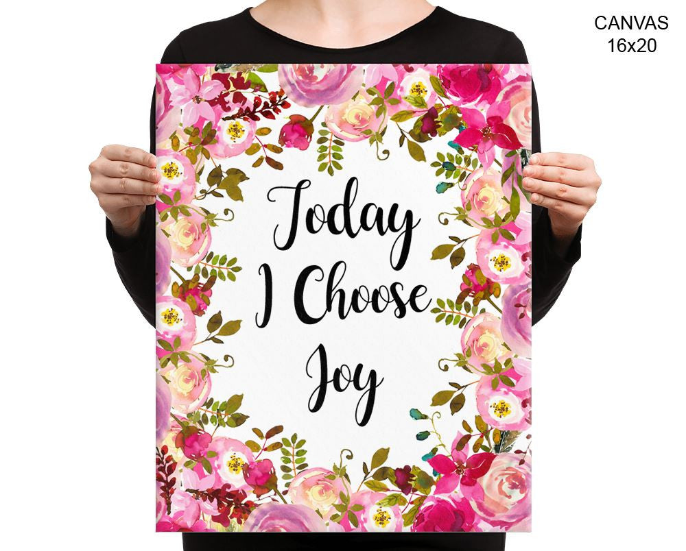 Today I Choose Joy Print, Beautiful Wall Art with Frame and Canvas options available Decor