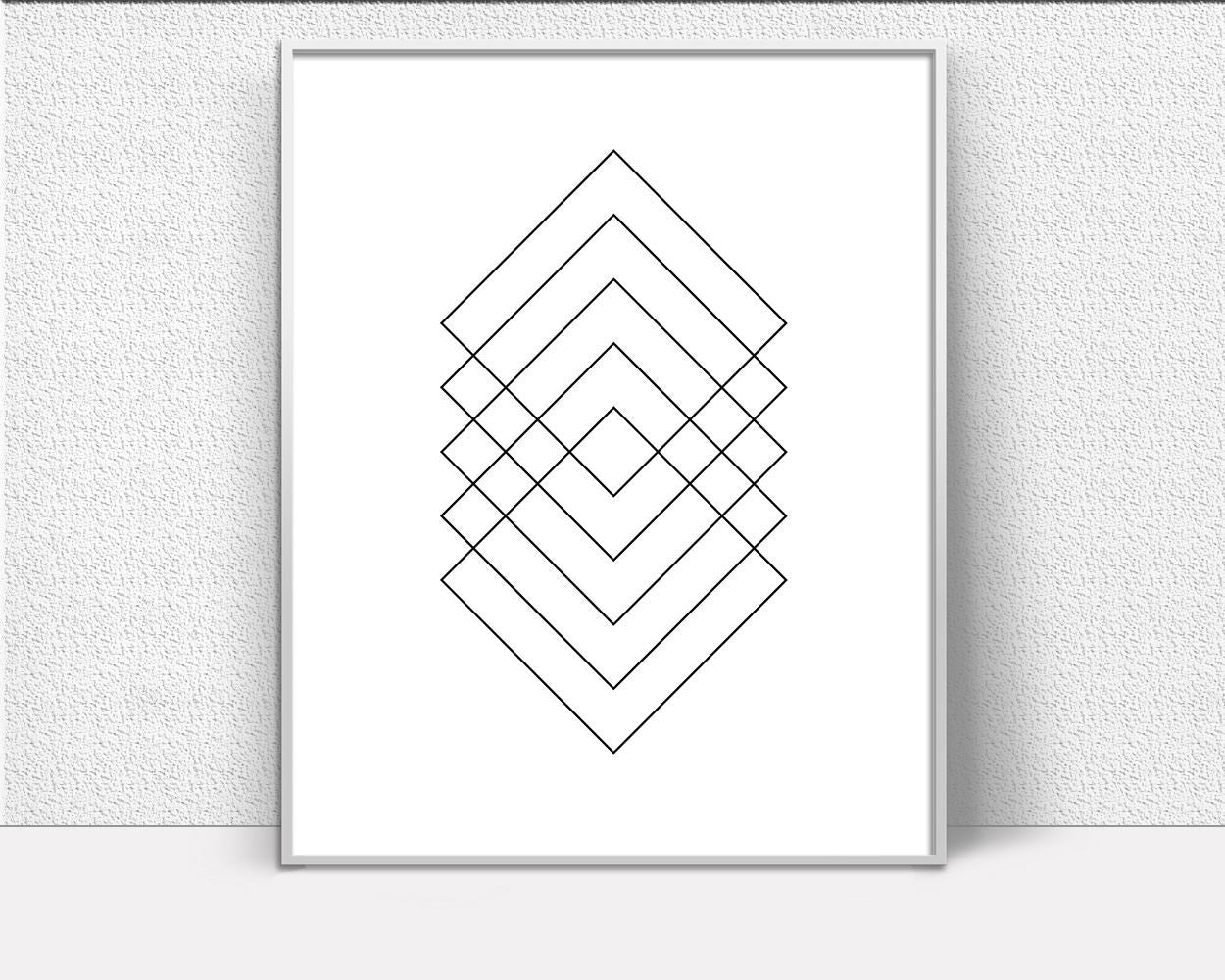 Wall Decor Square Printable Geometry Prints Square Sign Geometry Printable Art Square gallery wall prints printable geometry modern print - Digital Download