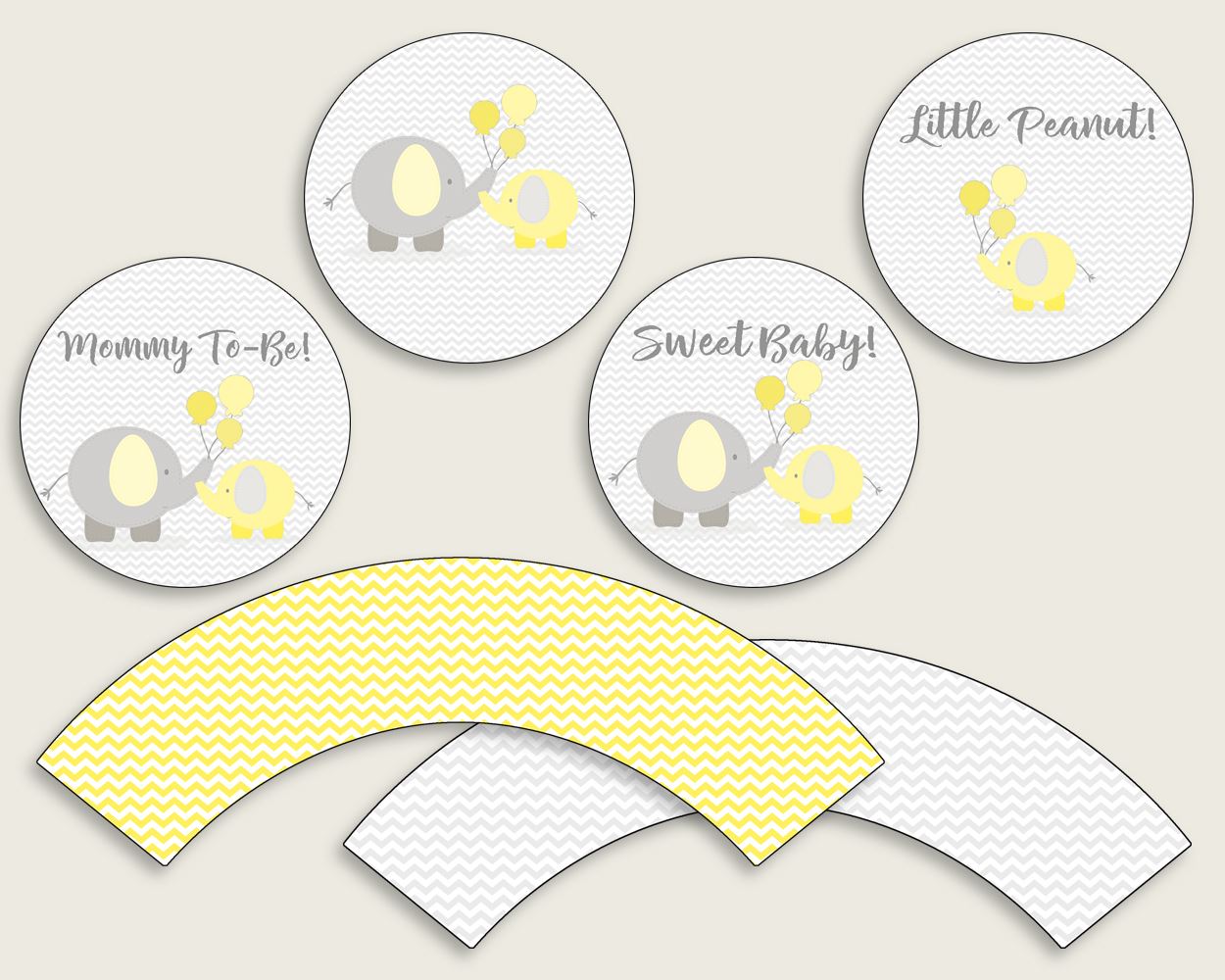 Cupcake Toppers And Wrappers Baby Shower Cupcake Toppers And Wrappers Yellow Baby Shower Cupcake Toppers And Wrappers Baby Shower W6ZPZ