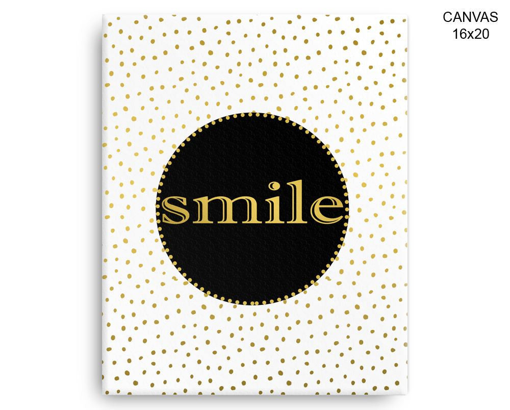 Smile Confetti Print, Beautiful Wall Art with Frame and Canvas options available Decor
