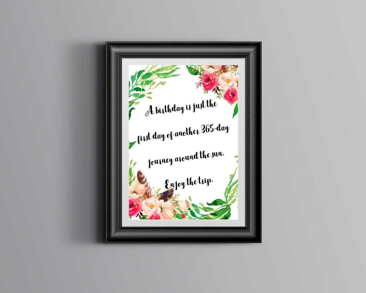 Wall Art Birthday Digital Print Birthday Poster Art Birthday Wall Art Print Birthday Wall Decor Birthday jurney print birthday printable - Digital Download