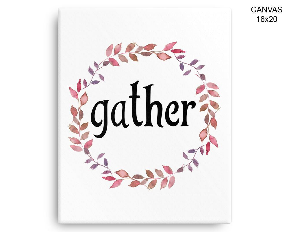 Gather Print, Beautiful Wall Art with Frame and Canvas options available Kitchen Decor