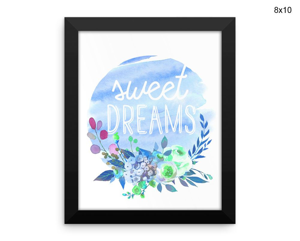 Sweet Dreams Print, Beautiful Wall Art with Frame and Canvas options available Nursery Decor