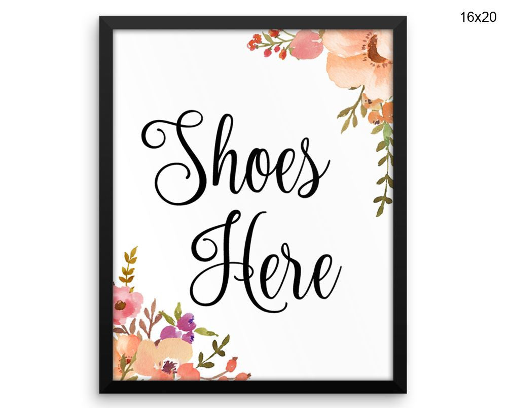 Shoes Guests Print, Beautiful Wall Art with Frame and Canvas options available Decor