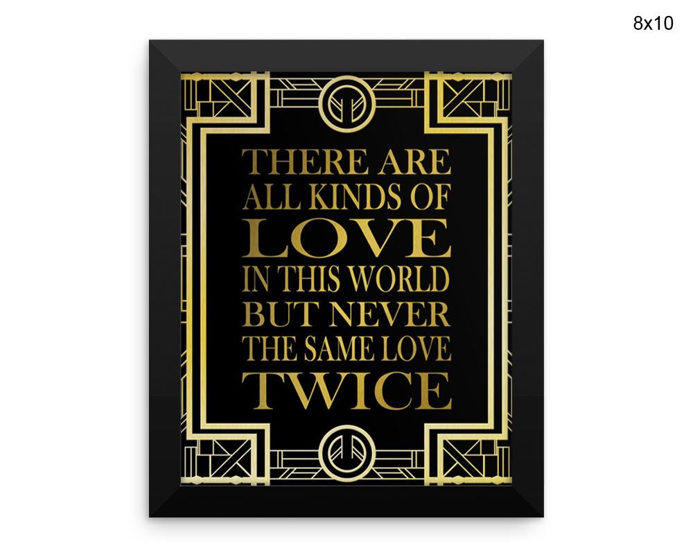 Love Gatsby Print, Beautiful Wall Art with Frame and Canvas options available Decor
