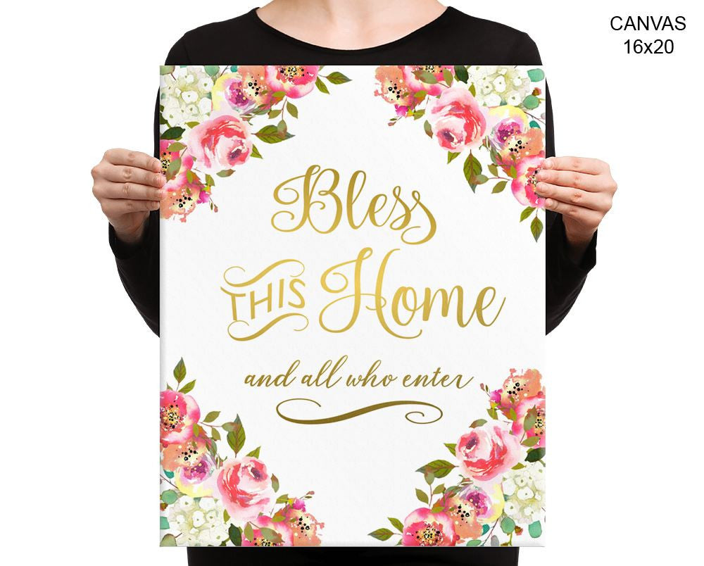 Bless Home Print, Beautiful Wall Art with Frame and Canvas options available House Decor
