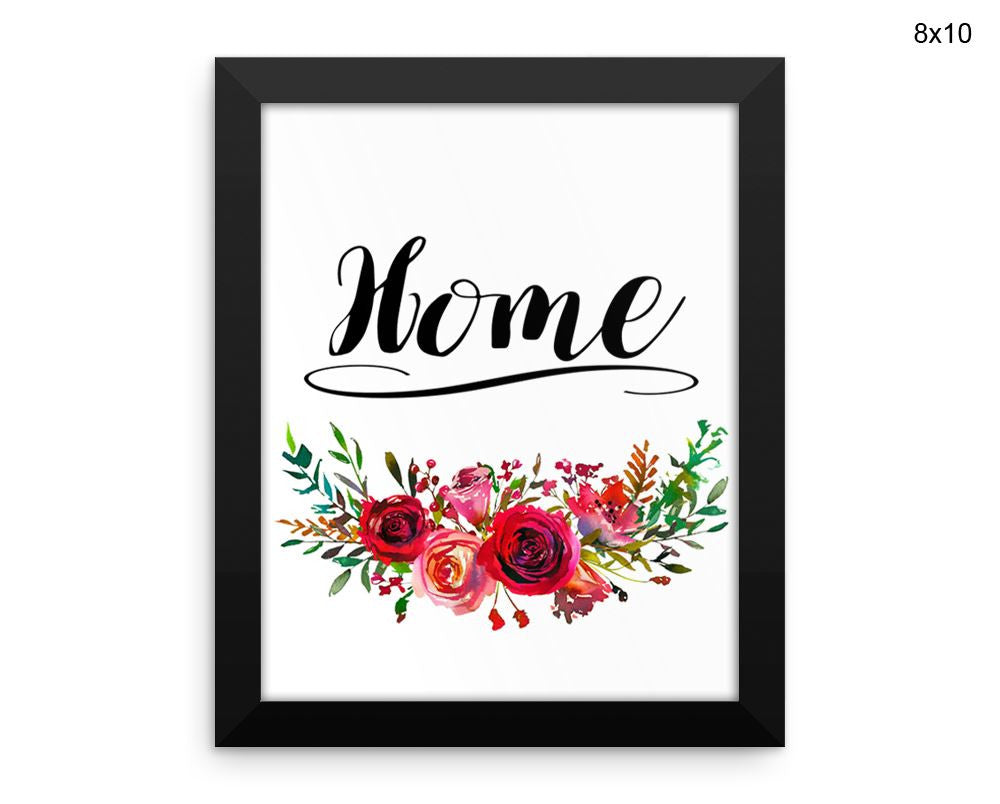 Home Sign Print, Beautiful Wall Art with Frame and Canvas options available Home Decor