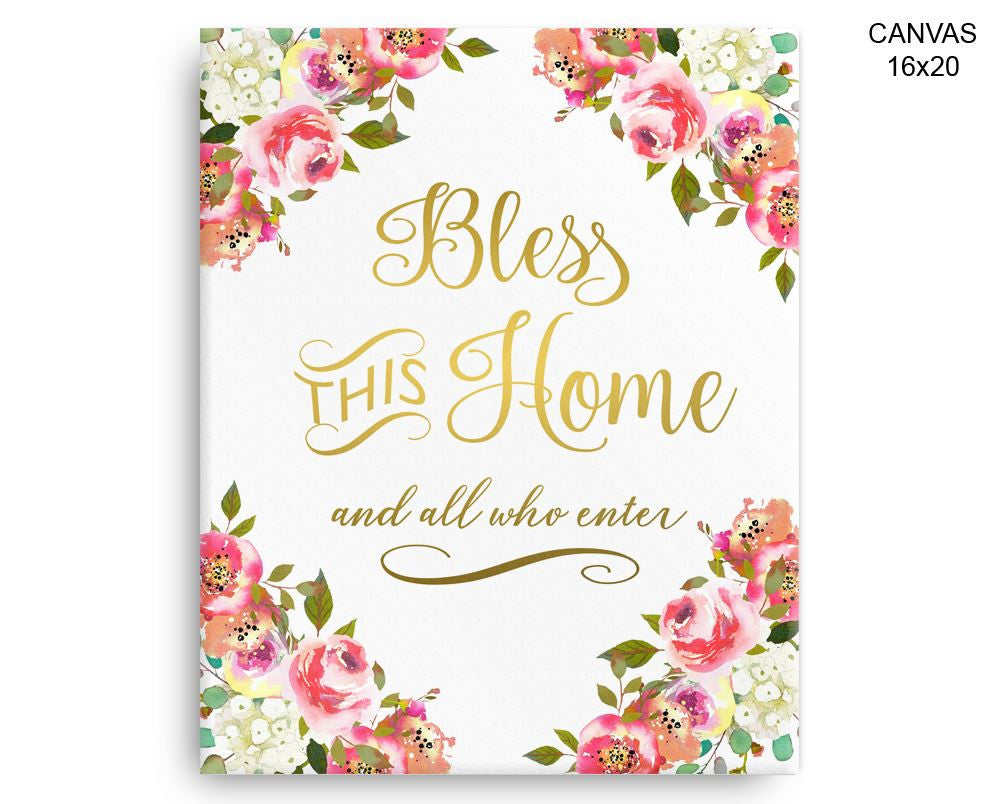 Bless Home Print, Beautiful Wall Art with Frame and Canvas options available House Decor
