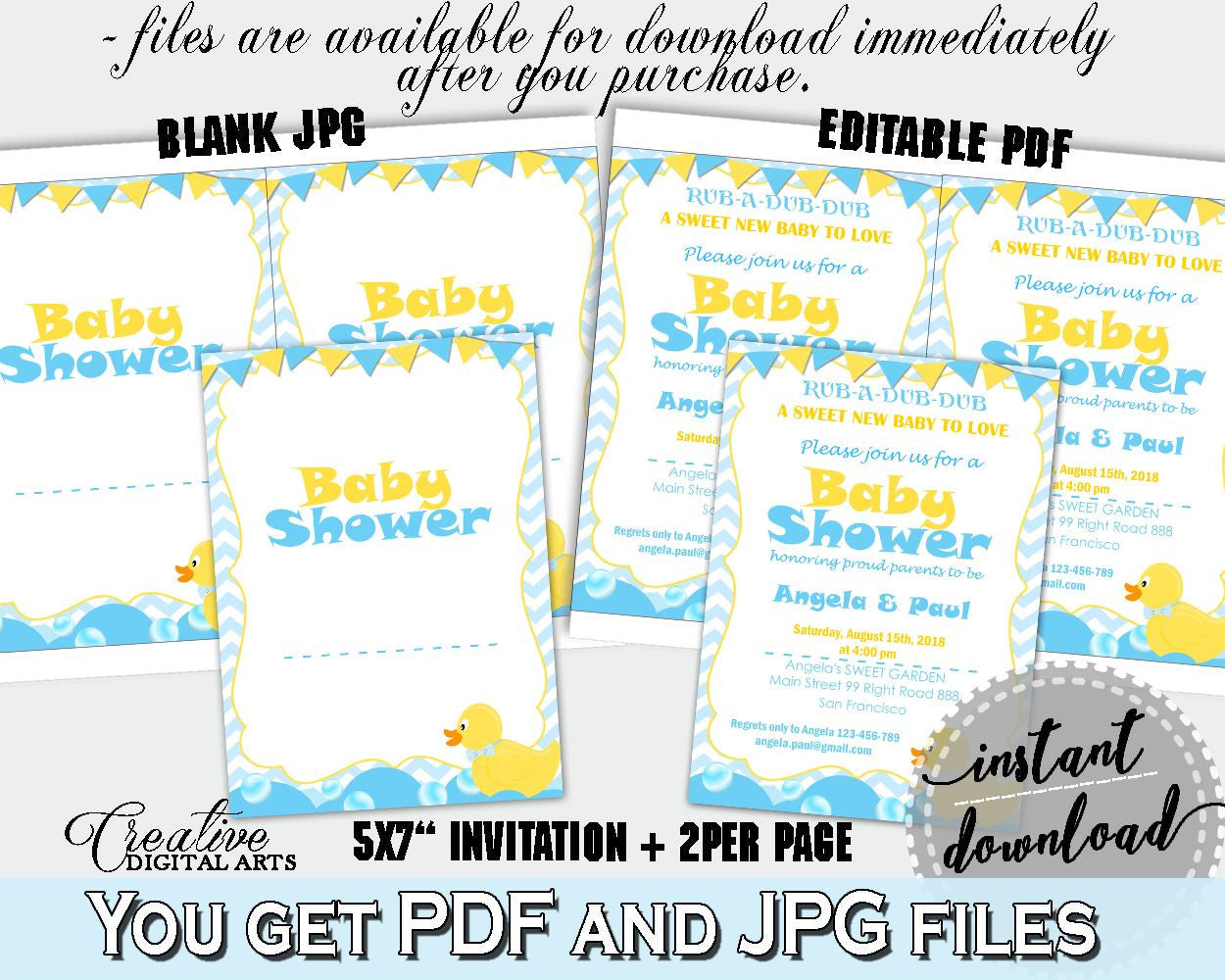 Baby Shower Animal Baby Shower Pretty Request Attendance INVITATION, Printables, Party Organising, Party Ideas - rd002 - Digital Product
