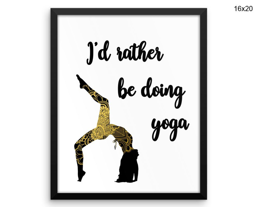 Yoga Pose Print, Beautiful Wall Art with Frame and Canvas options available Decor