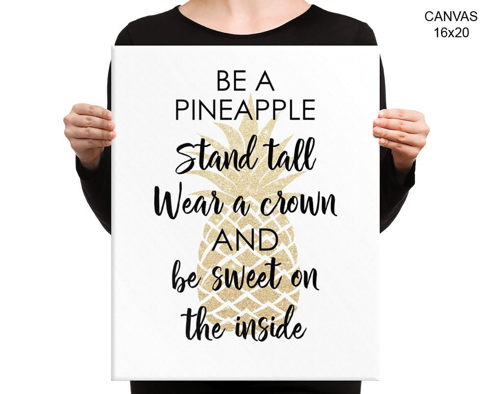 Pineapple Print, Beautiful Wall Art with Frame and Canvas options available Inspirational Decor
