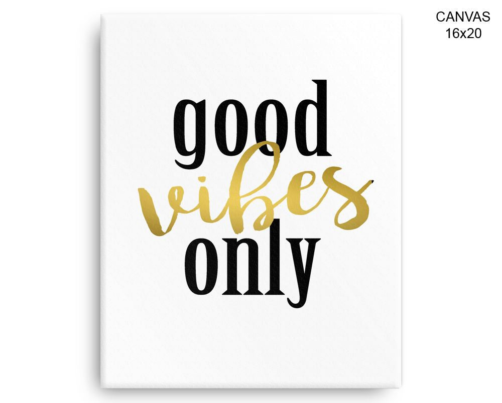 Good Vibes Print, Beautiful Wall Art with Frame and Canvas options available Modern Decor