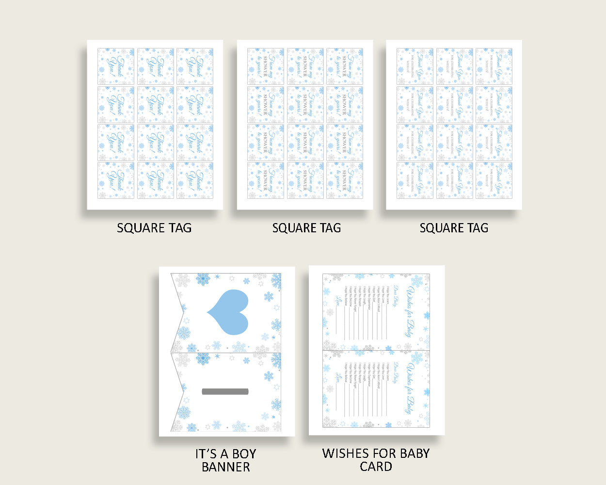 Decorations Baby Shower Decorations Snowflake Baby Shower Decorations Blue Gray Baby Shower Snowflake Decorations pdf jpg printable NL77H