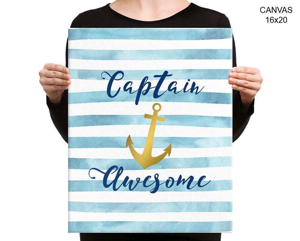 Captain Awesome Print, Beautiful Wall Art with Frame and Canvas options available Decor
