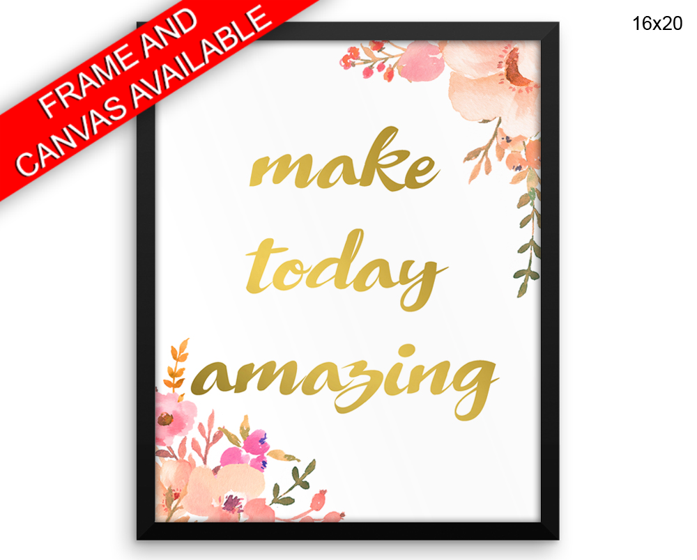 Today Inspire Print, Beautiful Wall Art with Frame and Canvas options available Decor
