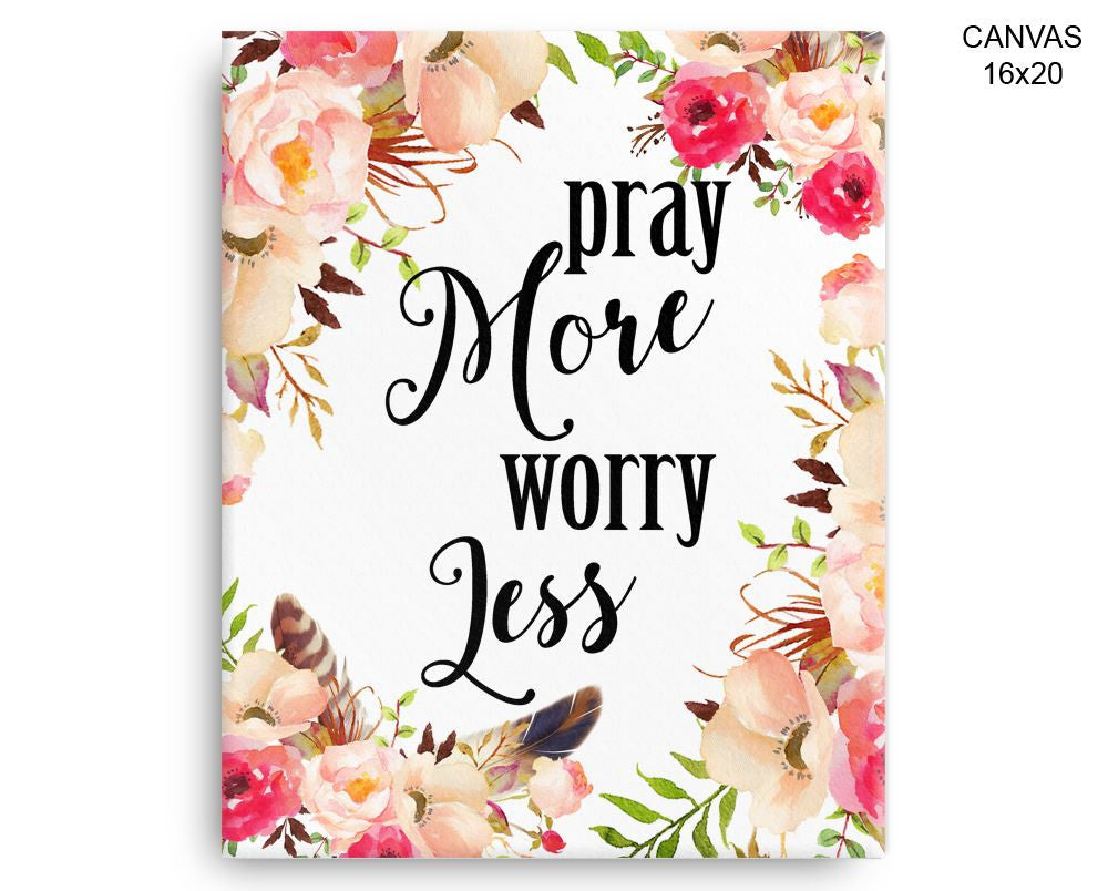Pray Print, Beautiful Wall Art with Frame and Canvas options available Holy Decor