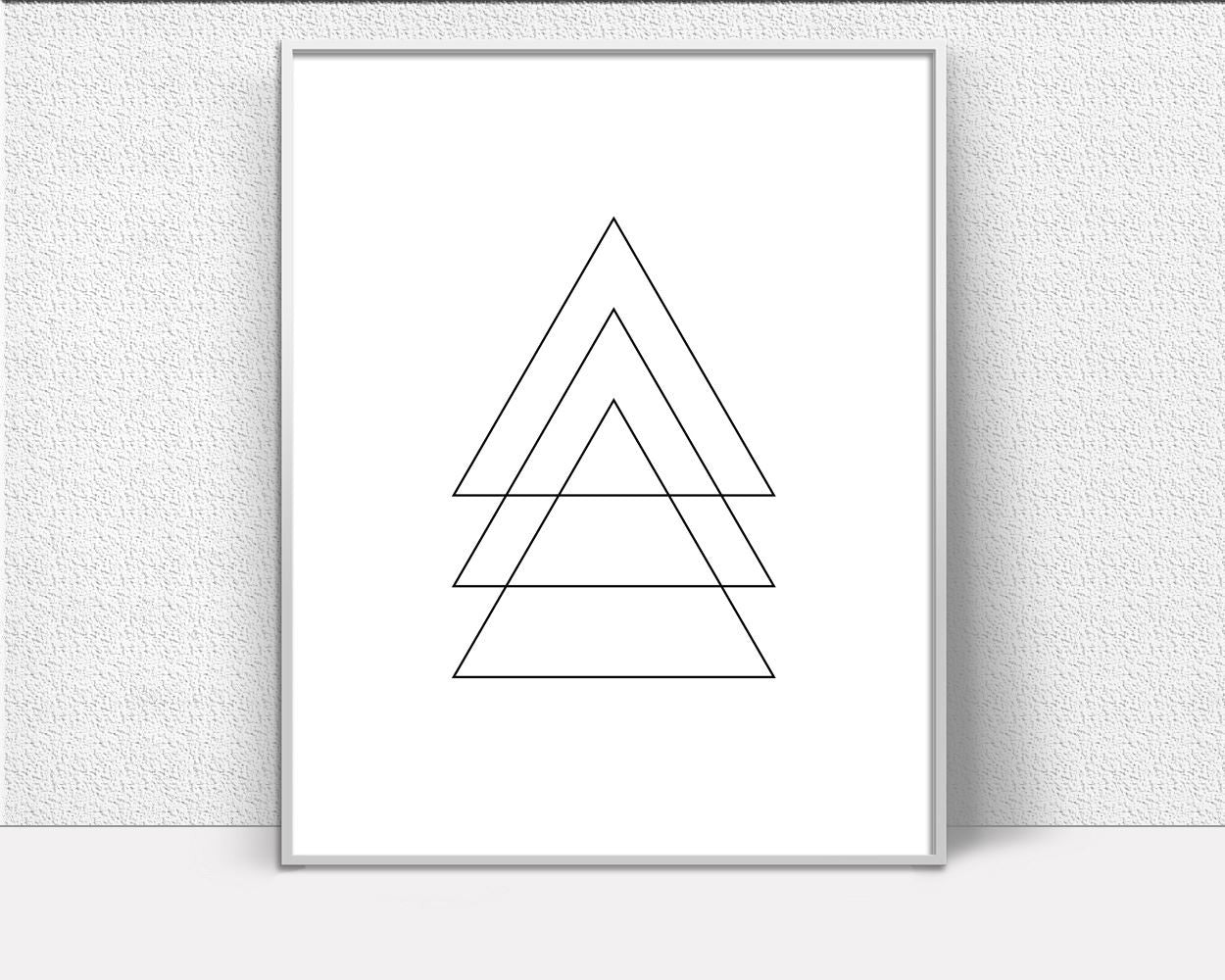 Wall Art Geometry Digital Print Triangle Poster Art Geometry Wall Art Print Triangle Wall Decor Geometry scandinavian modern large print - Digital Download