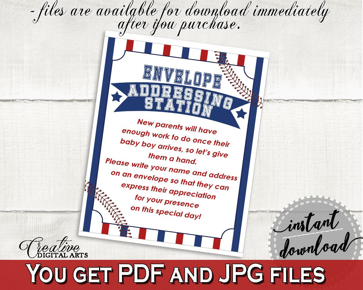 Envelope Addressing Baby Shower Envelope Addressing Baseball Baby Shower Envelope Addressing Baby Shower Baseball Envelope Addressing YKN4H - Digital Product