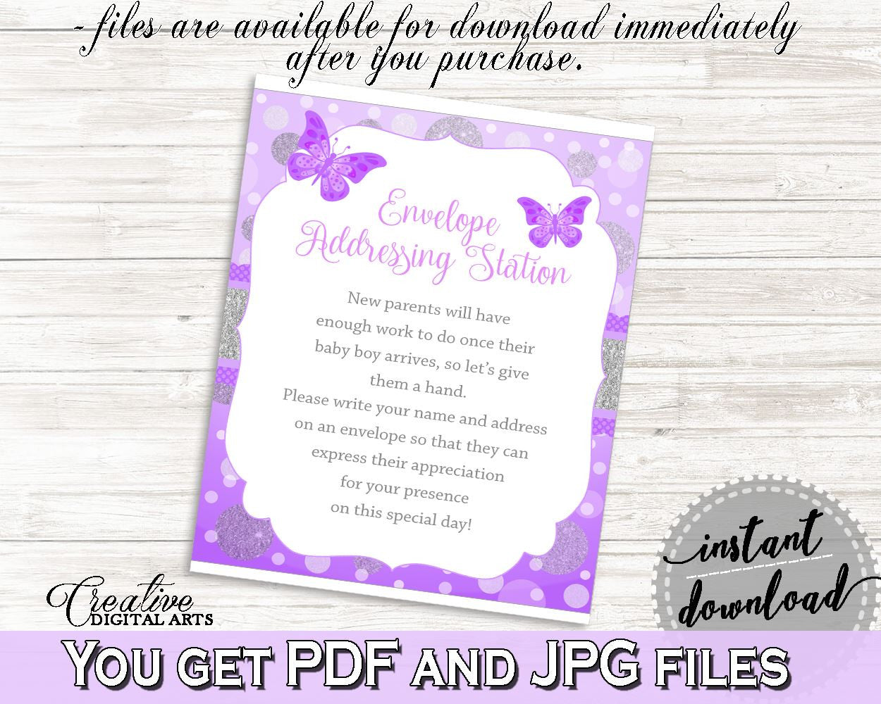 Envelope Addressing Baby Shower Envelope Addressing Butterfly Baby Shower Envelope Addressing Baby Shower Butterfly Envelope 7AANK - Digital Product