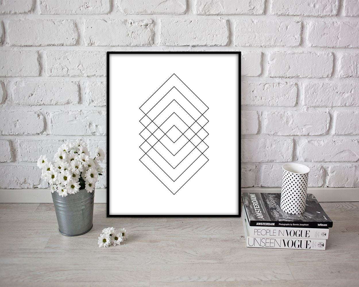 Wall Decor Square Printable Geometry Prints Square Sign Geometry Printable Art Square gallery wall prints printable geometry modern print - Digital Download
