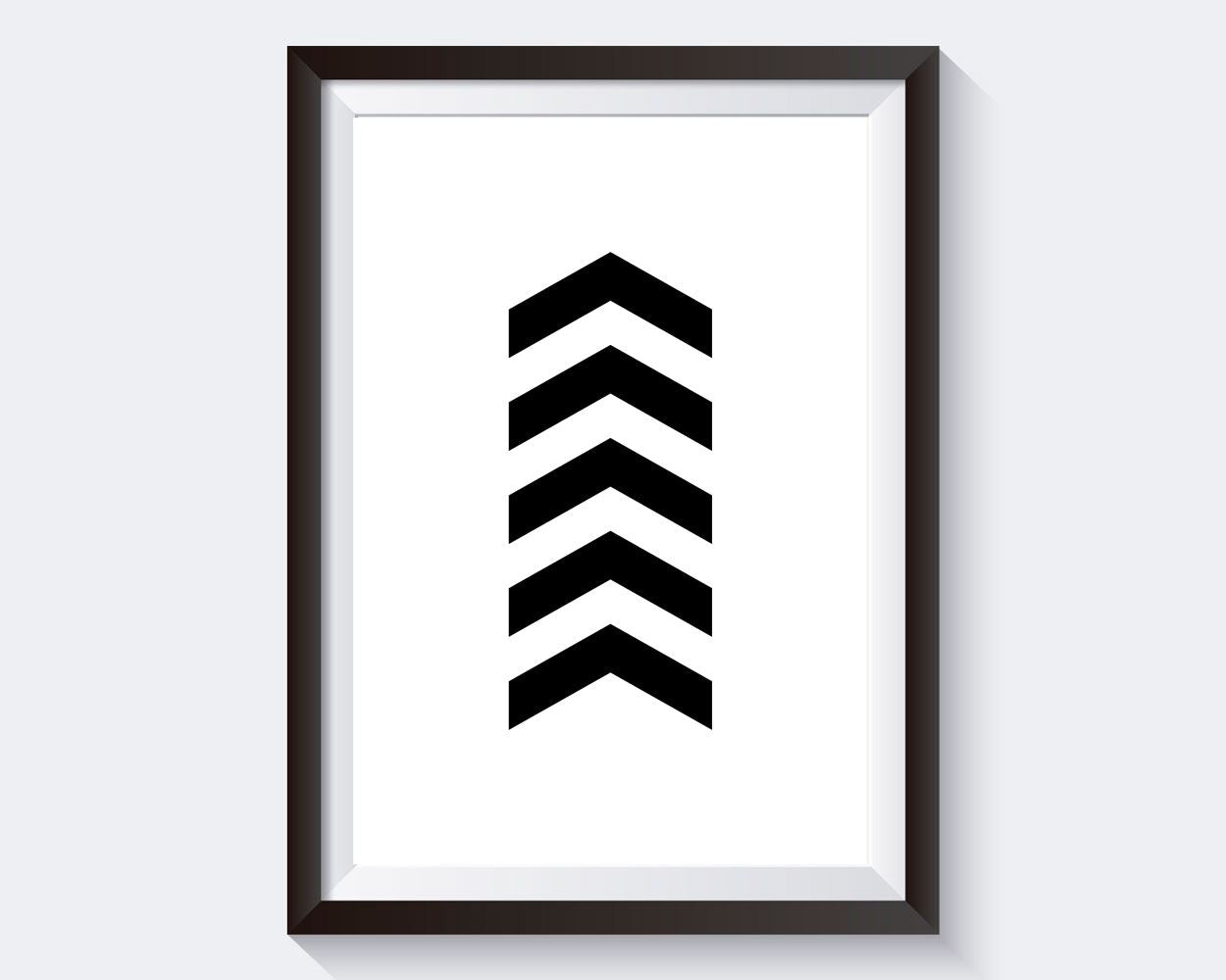 Wall Art Scandinavian Digital Print Chevron Poster Art Scandinavian Wall Art Print Chevron Wall Decor Scandinavian geometric black - Digital Download