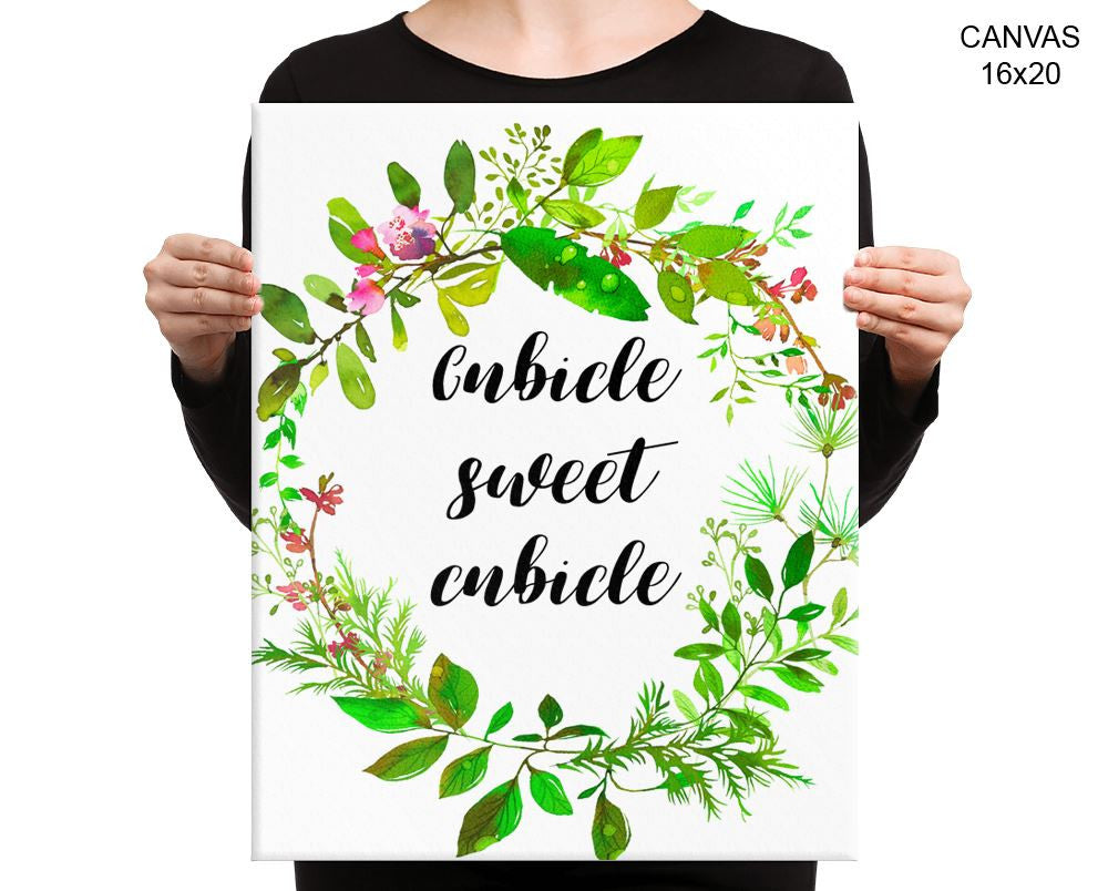 Cubicle Sweet Cubicle Print, Beautiful Wall Art with Frame and Canvas options available Office Decor