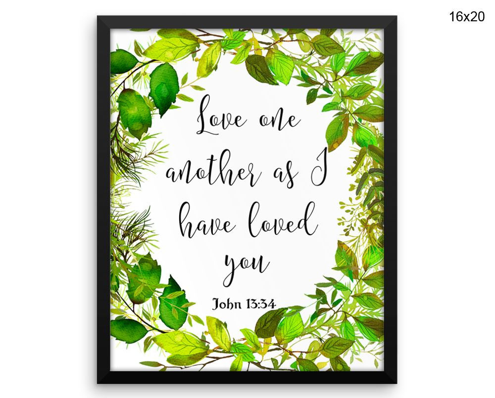 Love One Another Print, Beautiful Wall Art with Frame and Canvas options available John Decor