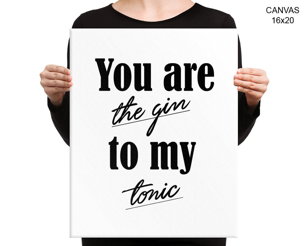 Gin Tonic Print, Beautiful Wall Art with Frame and Canvas options available Decor