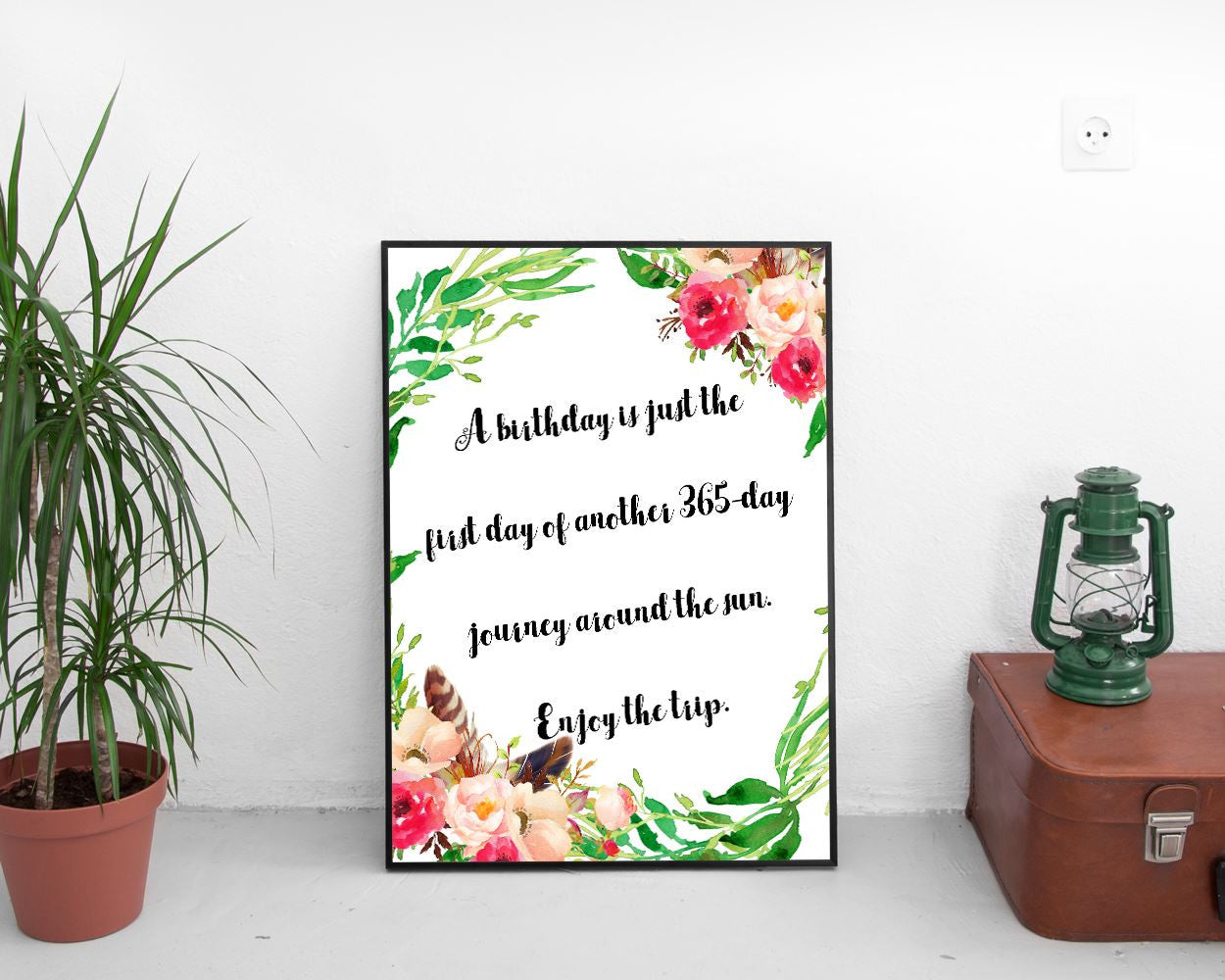 Wall Art Birthday Digital Print Birthday Poster Art Birthday Wall Art Print Birthday Wall Decor Birthday jurney print birthday printable - Digital Download