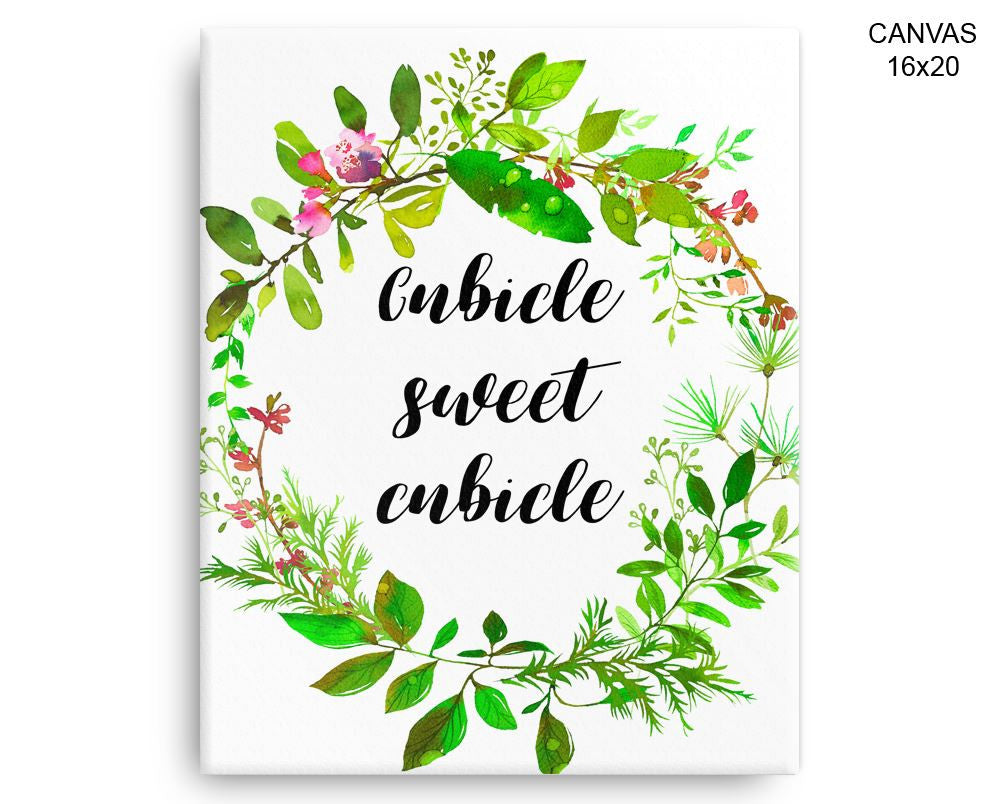 Cubicle Sweet Cubicle Print, Beautiful Wall Art with Frame and Canvas options available Office Decor