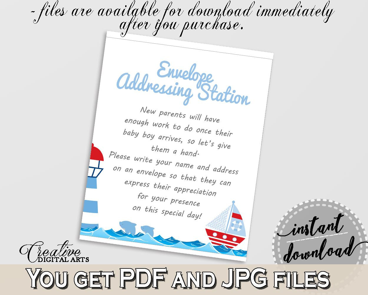 Envelope Addressing Baby Shower Envelope Addressing Nautical Baby Shower Envelope Addressing Baby Shower Nautical Envelope Addressing DHTQT - Digital Product