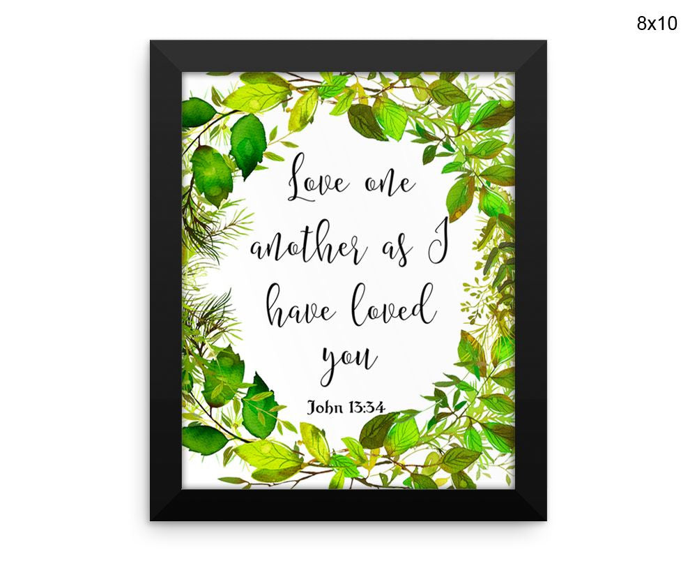 Love One Another Print, Beautiful Wall Art with Frame and Canvas options available John Decor
