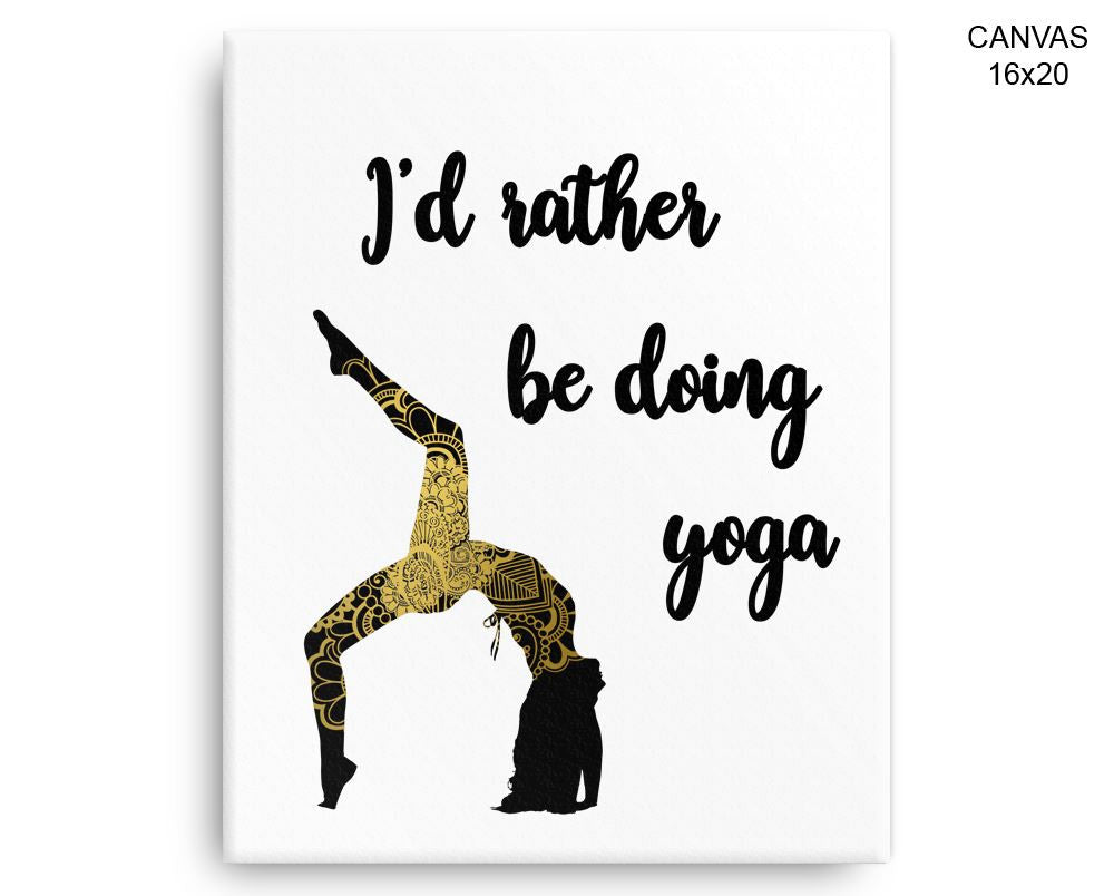 Yoga Pose Print, Beautiful Wall Art with Frame and Canvas options available Decor