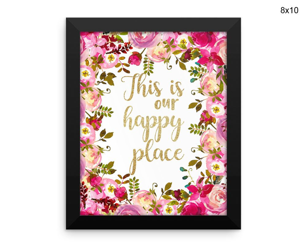 This Is Our Happy Place Print, Beautiful Wall Art with Frame and Canvas options available Decor