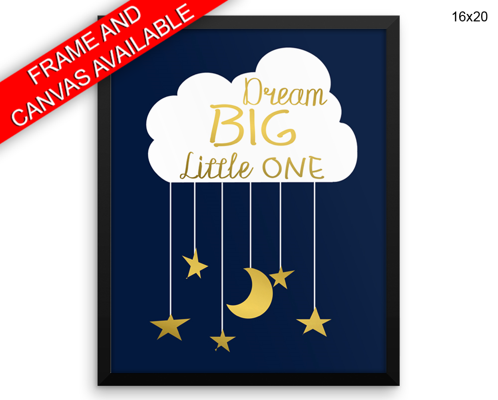Kids Room Print, Beautiful Wall Art with Frame and Canvas options available Decor