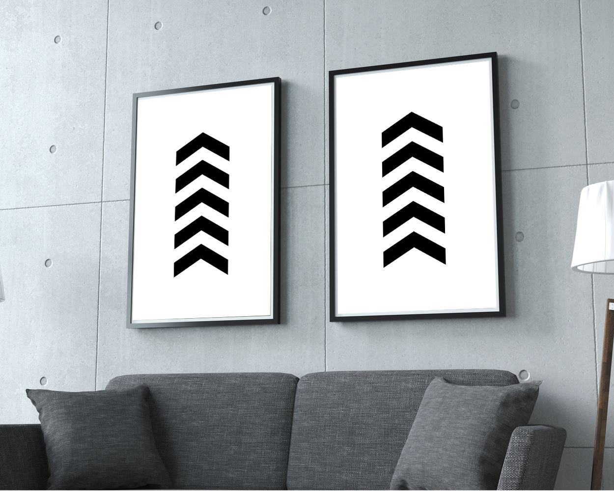 Wall Art Scandinavian Digital Print Chevron Poster Art Scandinavian Wall Art Print Chevron Wall Decor Scandinavian geometric black - Digital Download