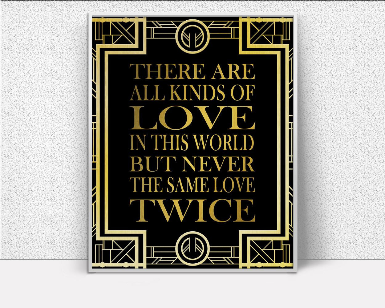 Wall Art Gatsby Digital Print Love Poster Art Gatsby Wall Art Print Love Wall Decor Gatsby modern art gatsby quote gold art deco love quote - Digital Download