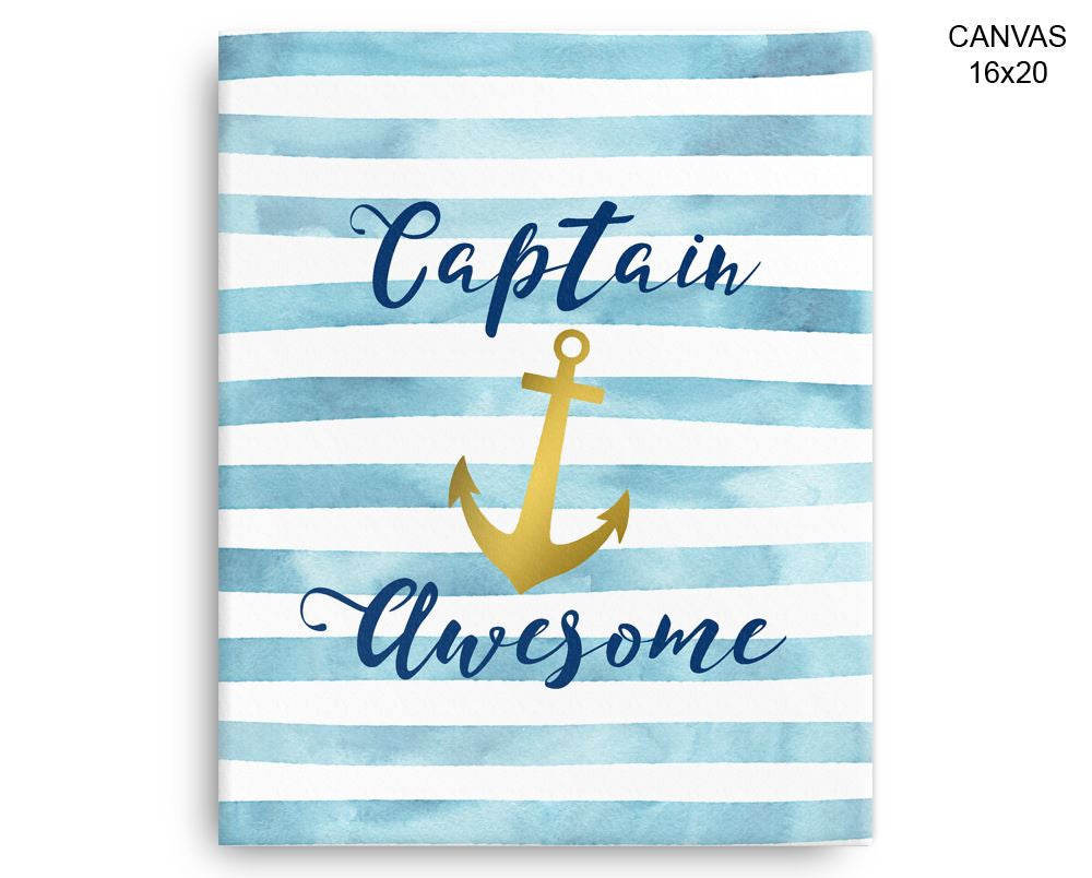 Captain Awesome Print, Beautiful Wall Art with Frame and Canvas options available Decor