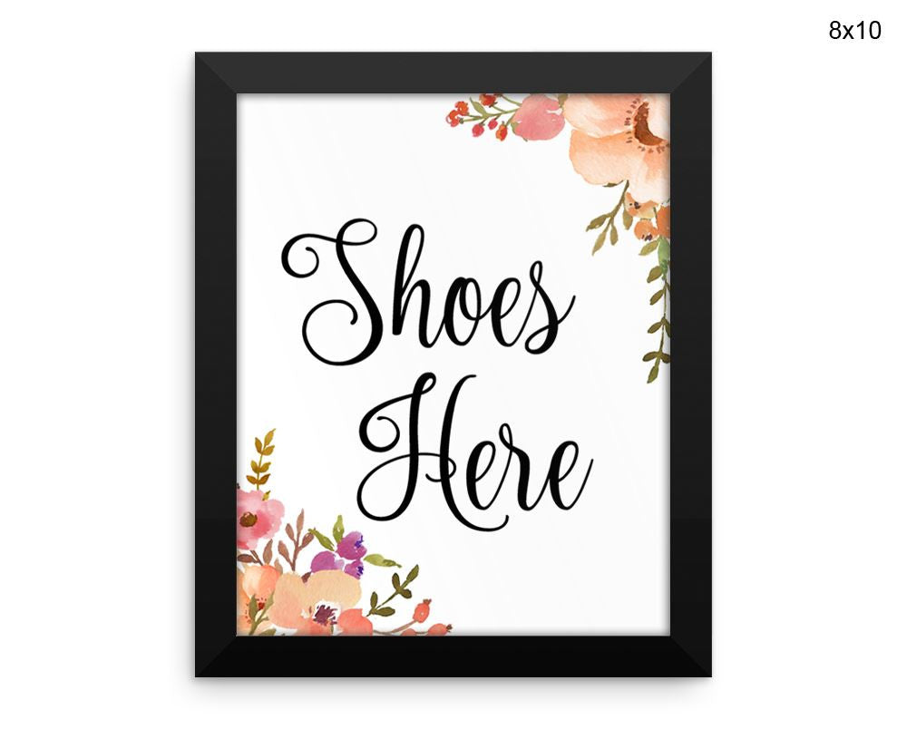 Shoes Guests Print, Beautiful Wall Art with Frame and Canvas options available Decor