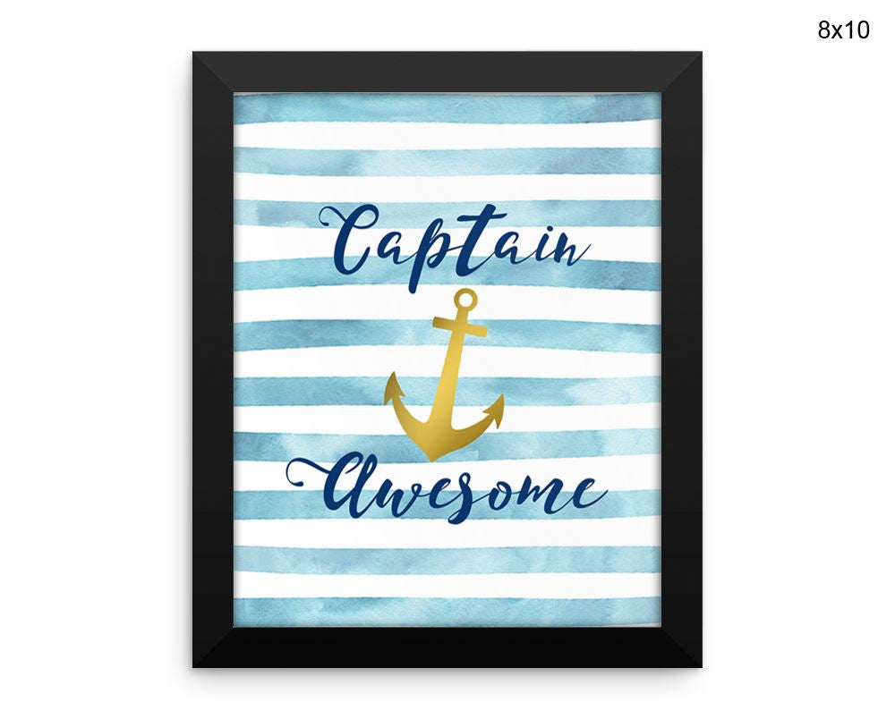 Captain Awesome Print, Beautiful Wall Art with Frame and Canvas options available Decor