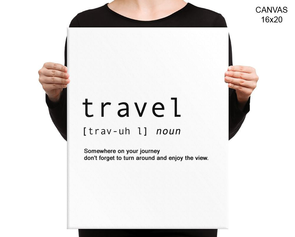 Travelling Print, Beautiful Wall Art with Frame and Canvas options available Travel Decor