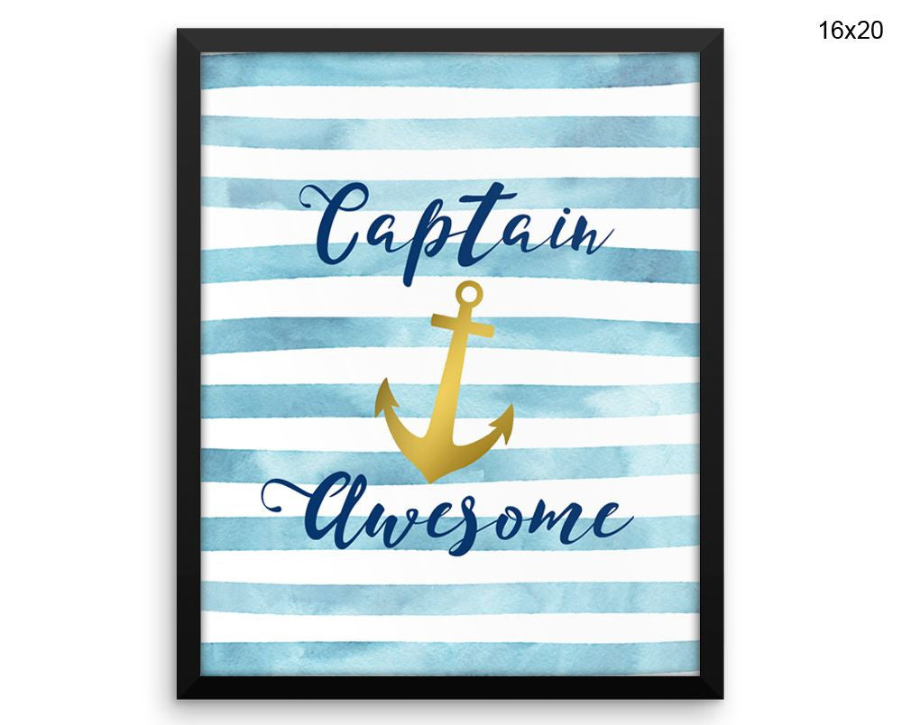 Captain Awesome Print, Beautiful Wall Art with Frame and Canvas options available Decor