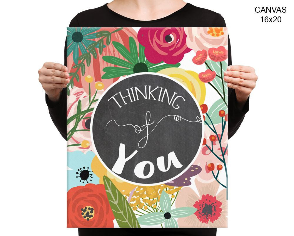 Thinking Of You Print, Beautiful Wall Art with Frame and Canvas options available Decor