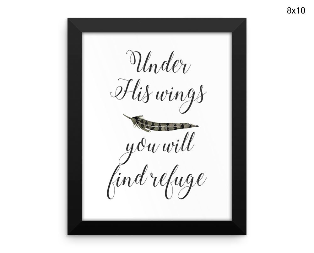 Refuge Wings Print, Beautiful Wall Art with Frame and Canvas options available Christian Decor
