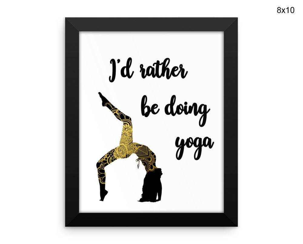 Yoga Pose Print, Beautiful Wall Art with Frame and Canvas options available Decor