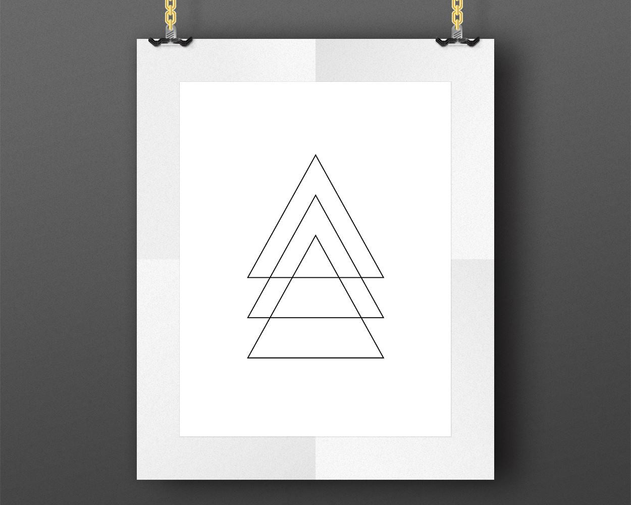 Wall Art Geometry Digital Print Triangle Poster Art Geometry Wall Art Print Triangle Wall Decor Geometry scandinavian modern large print - Digital Download