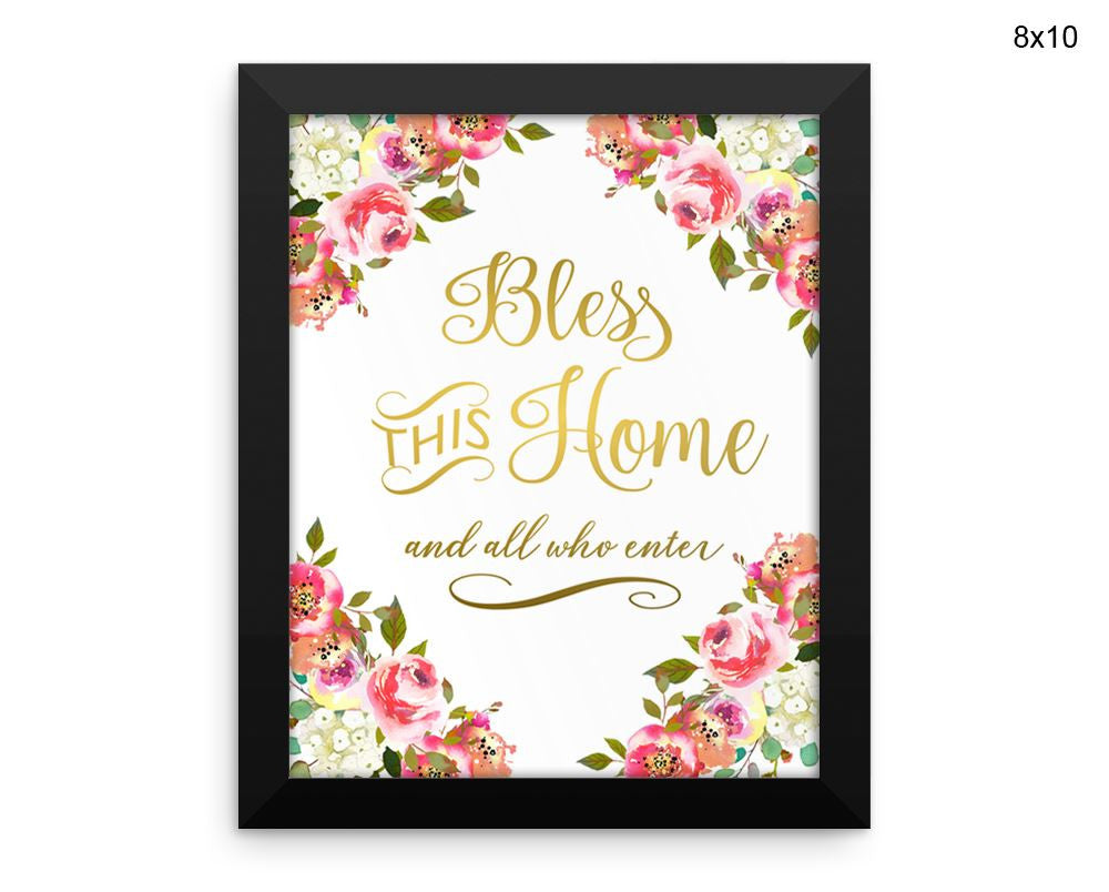 Bless Home Print, Beautiful Wall Art with Frame and Canvas options available House Decor
