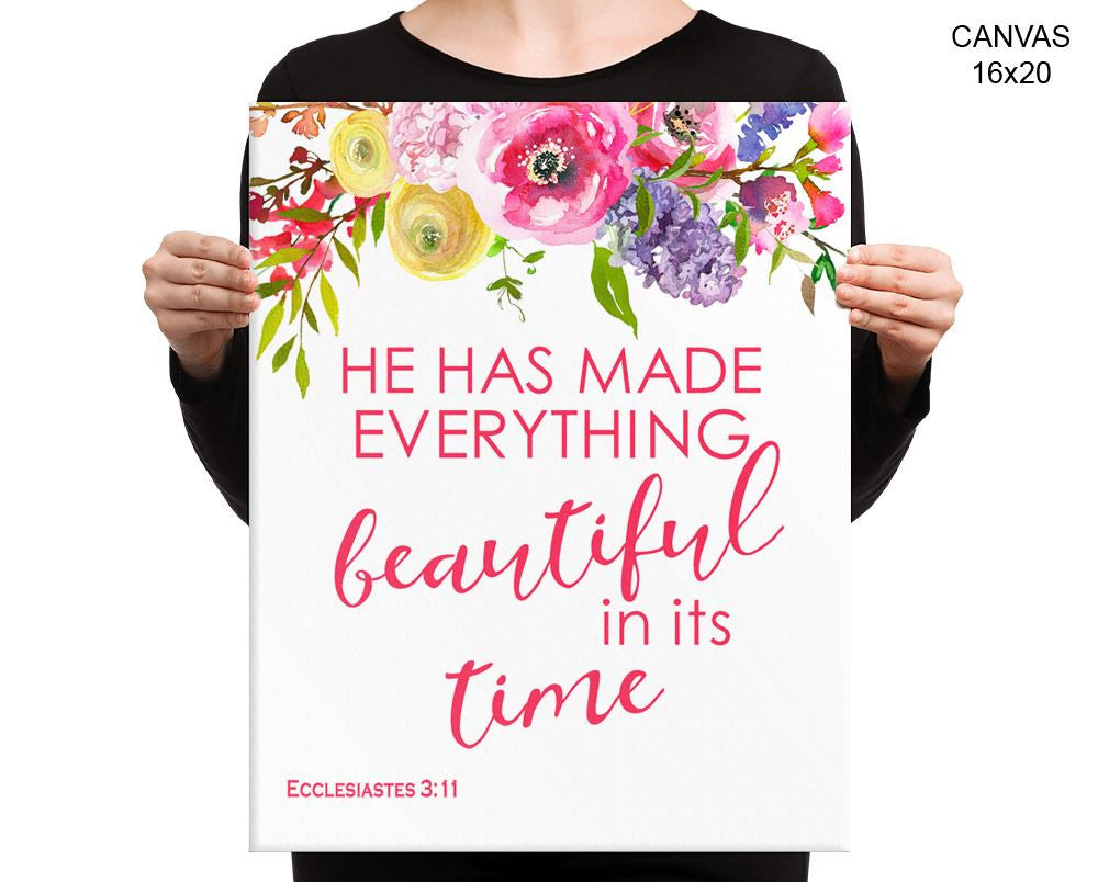Ecclesiastes Print, Beautiful Wall Art with Frame and Canvas options available Holy Decor