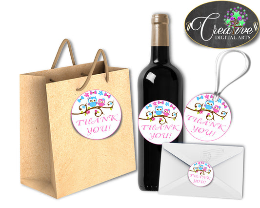 Favor Tags Baby Shower Favor Tags Owl Baby Shower Favor Tags Baby Shower Owl Favor Tags Pink Blue shower activity party ideas digital owt01
