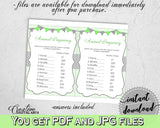 Baby Shower ANIMAL PREGNANCY game with green chevron printable, neutral baby shower, digital files, Jpg and Pdf, instant download - cgr01